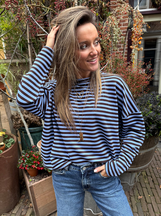 Roos longsleeve navy/blue