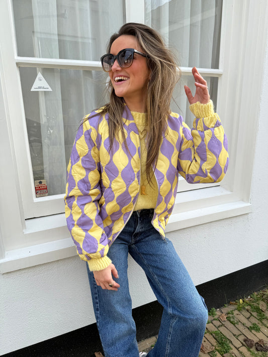 Olivia bomber purple/yellow