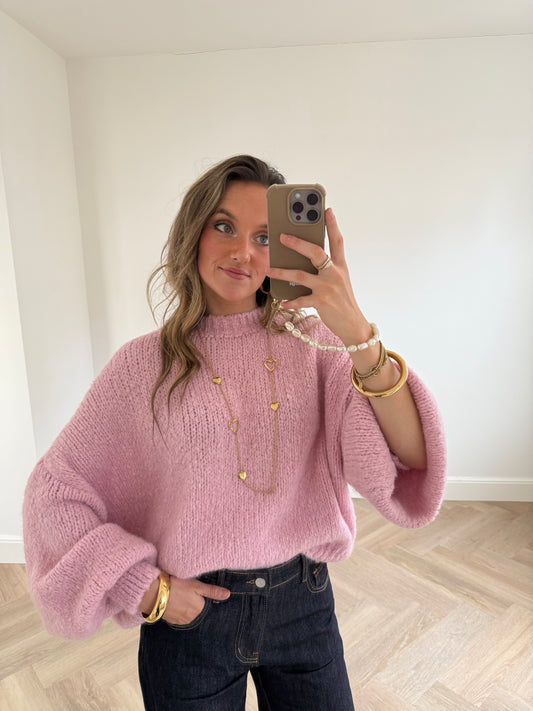 Open hearts ketting lang goud - Project 35