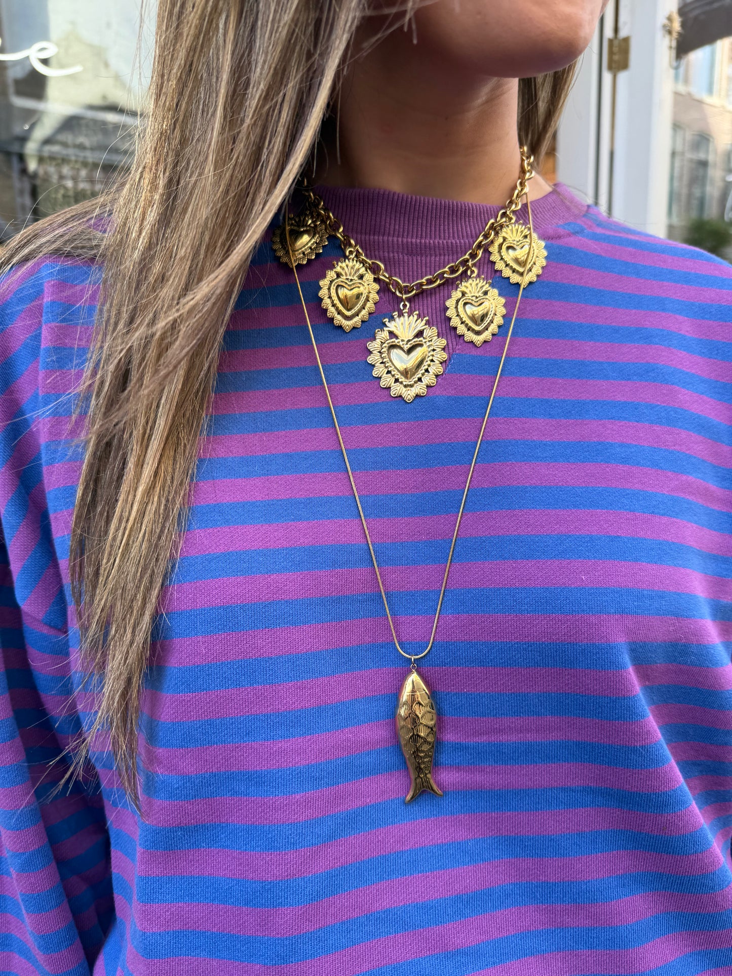 Vis ketting lang goud - Project 35