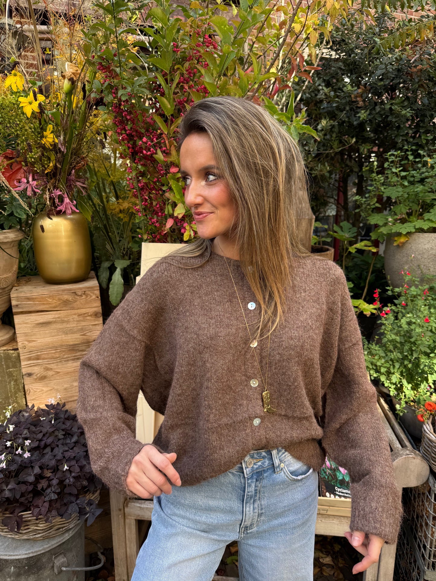 Gigi cardigan brown - Project 35