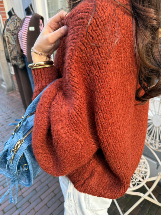 Nova knit rusty brown
