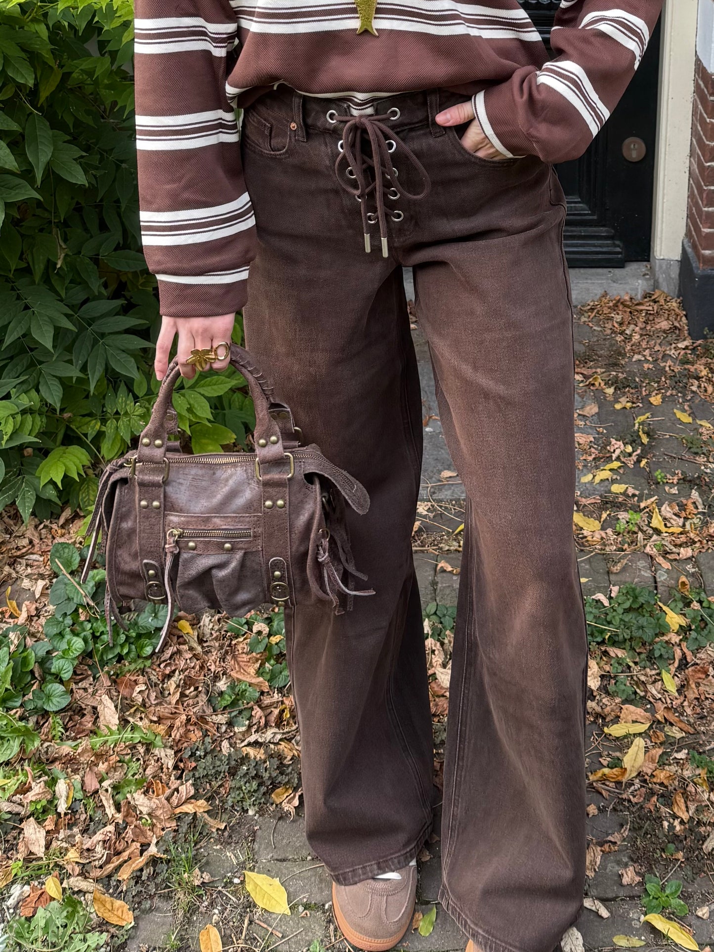 Macie leather bag chocolate brown - Project 35