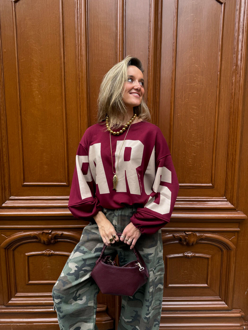 Paris sweater burgundy
