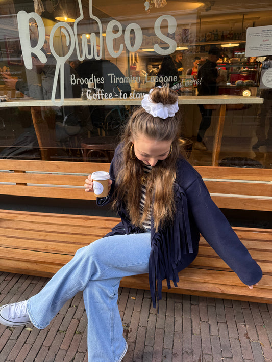 Alice fringe jacket navy