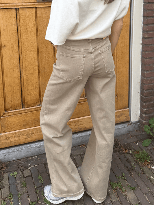 Amy wide leg jeans camel - Project 35