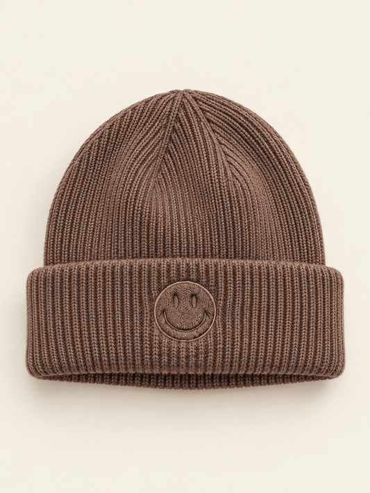 Beanie smiley bruin - Project 35