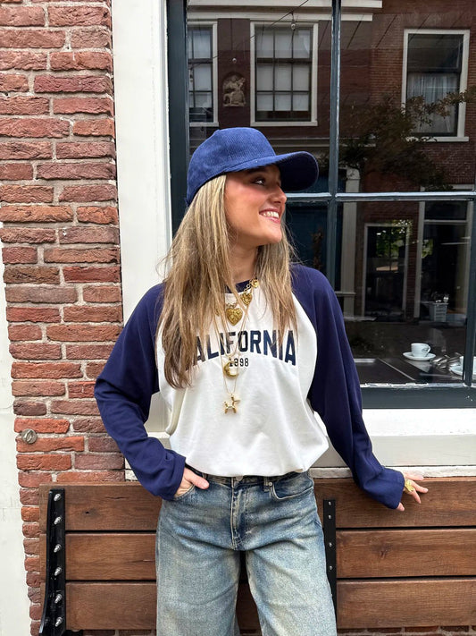 California longsleeve navy/wit - Project 35