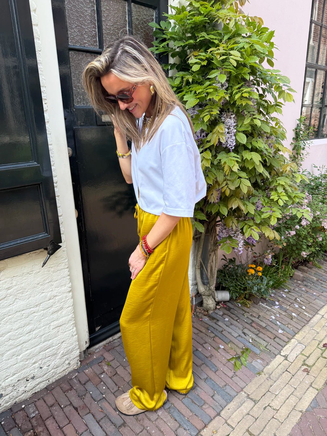 Dani satin pants yellow - Project 35