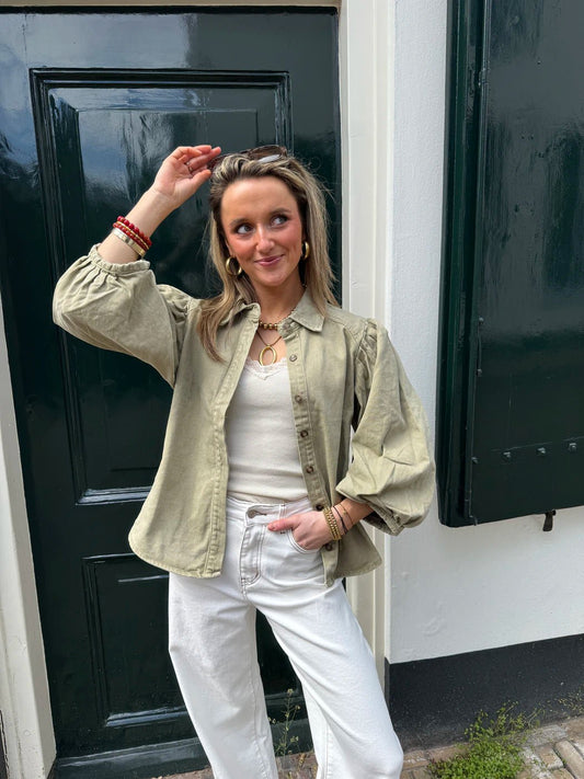 Ella blouse kaki groen - Project 35