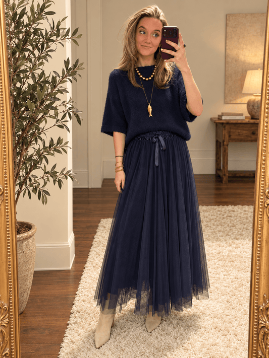 Feline tule rok lang navy - Project 35
