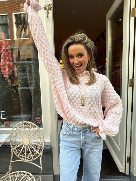 Fenne trui lichtroze ruches - Project 35