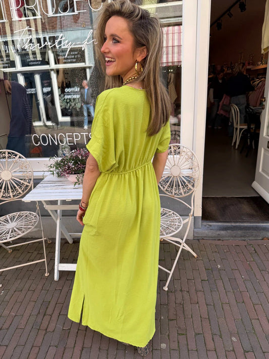 Golden hour maxi dress lime green - Project 35