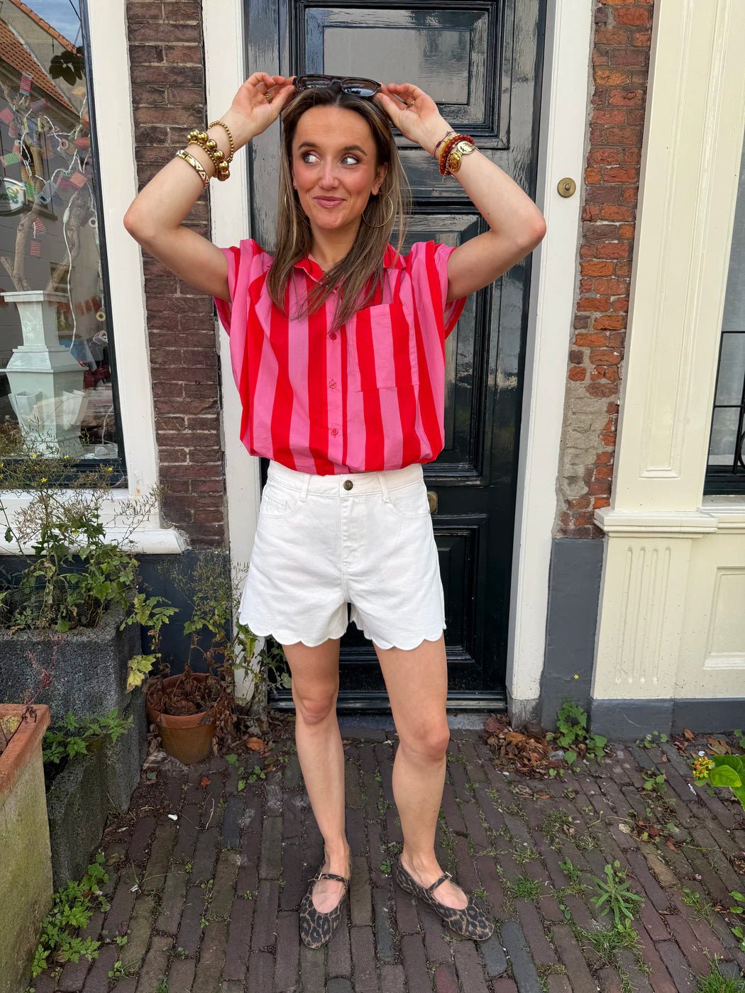 Lauren denim shorts wit - Project 35