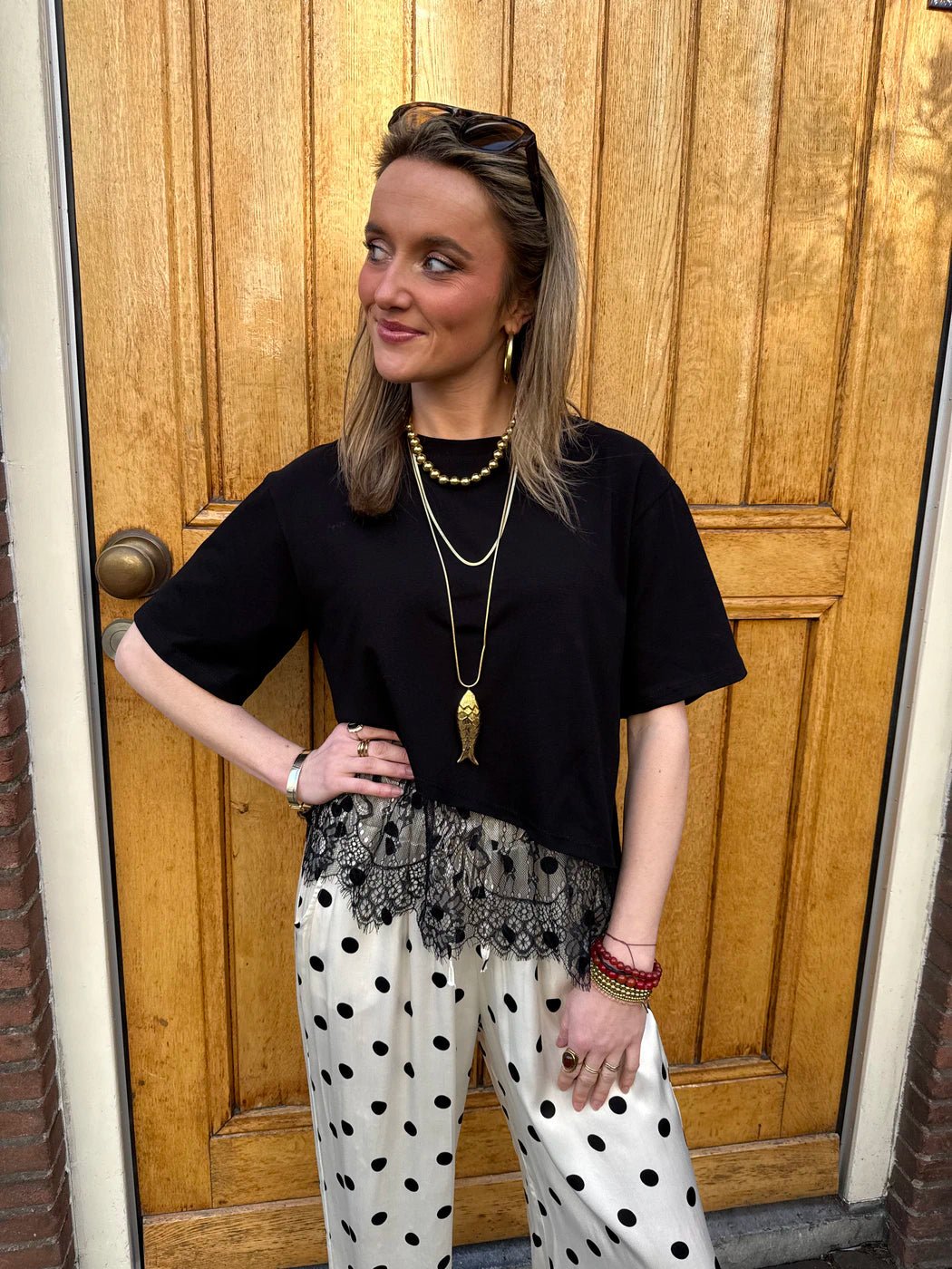 Lizzy tee lace black - Project 35