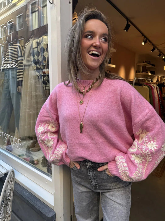 Milou kit embroidered pink/white - Project 35