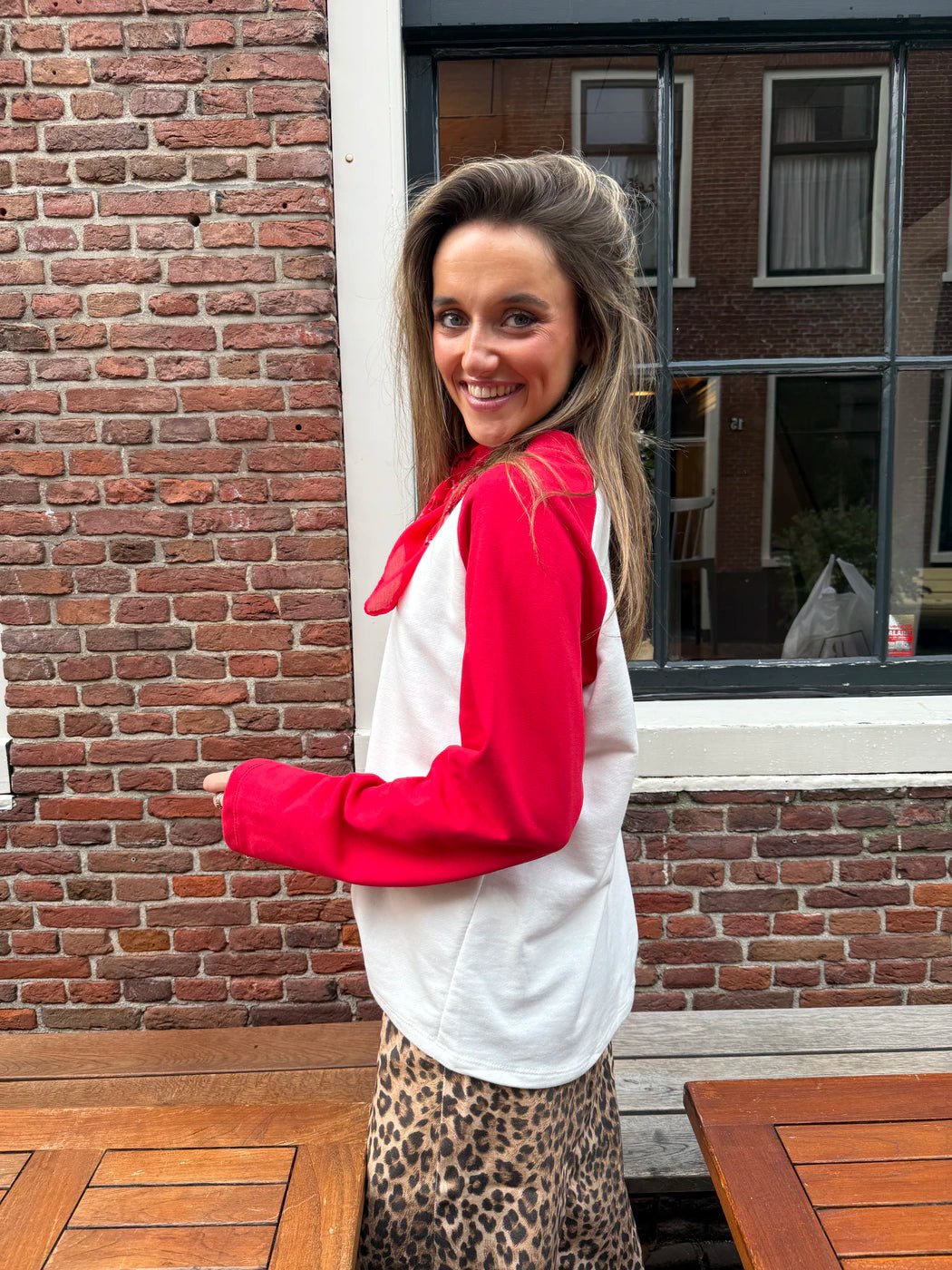 Rio longsleeve rood/wit - Project 35