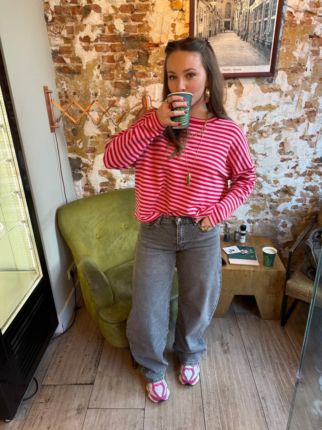 Roos longsleeve red/pink - Project 35