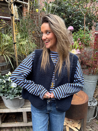 Vera teddy gilet navy