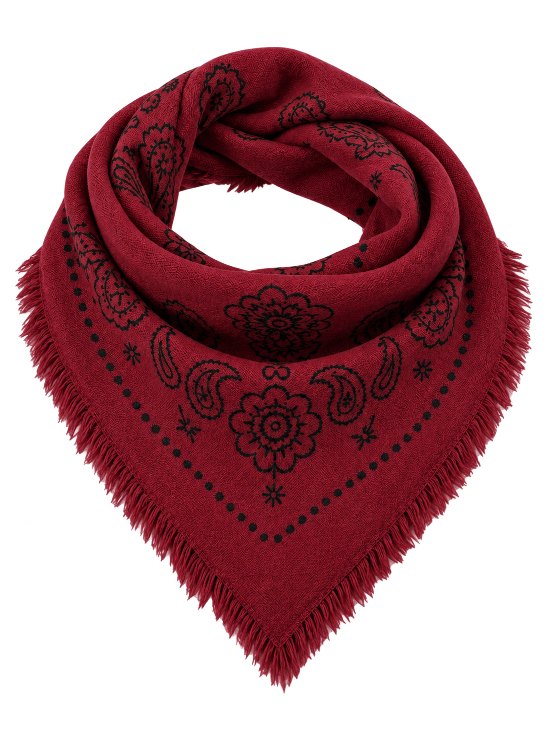 Triangle scarf burgundy