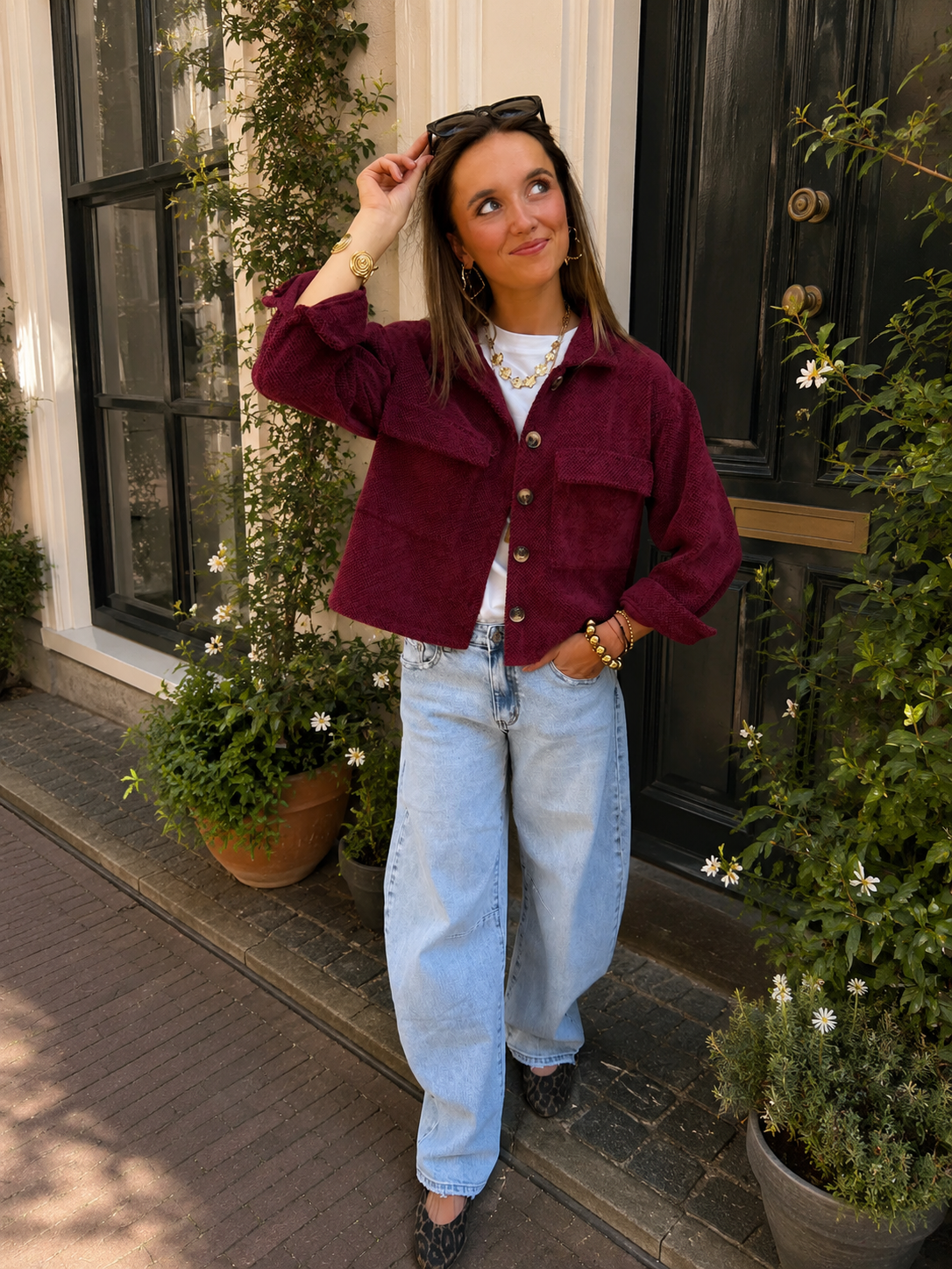 Bibi teddy look overshirt jasje cherry