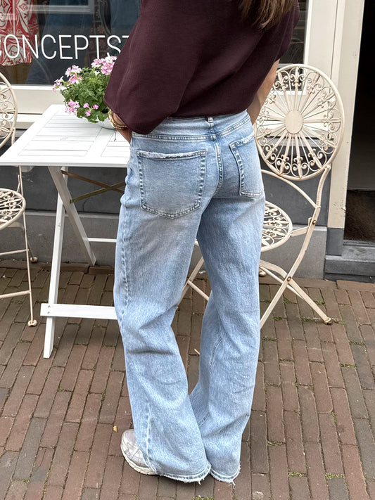 Gaya wide leg jeans high waisted blue