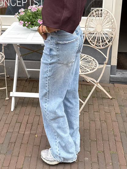 Gaya wide leg jeans high waisted blue