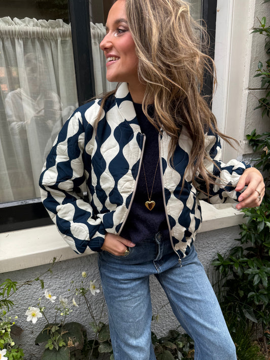 Olivia bomber navy