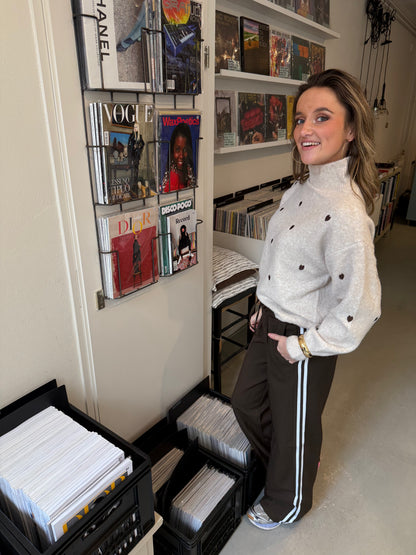 Vivi trui hartjes beige/bruin