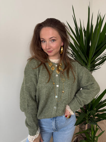 Gigi cardigan green
