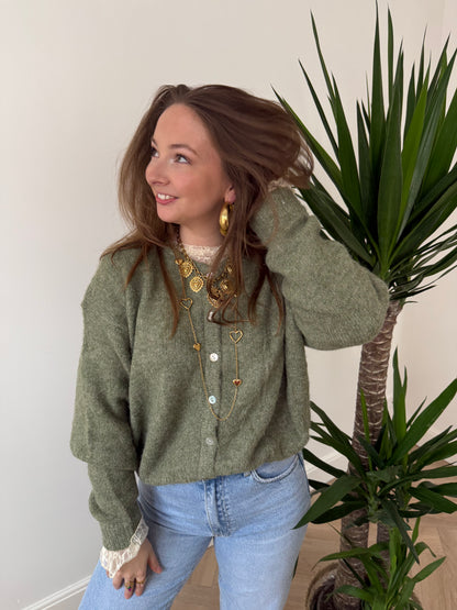 Gigi cardigan green