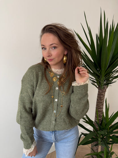 Gigi cardigan green