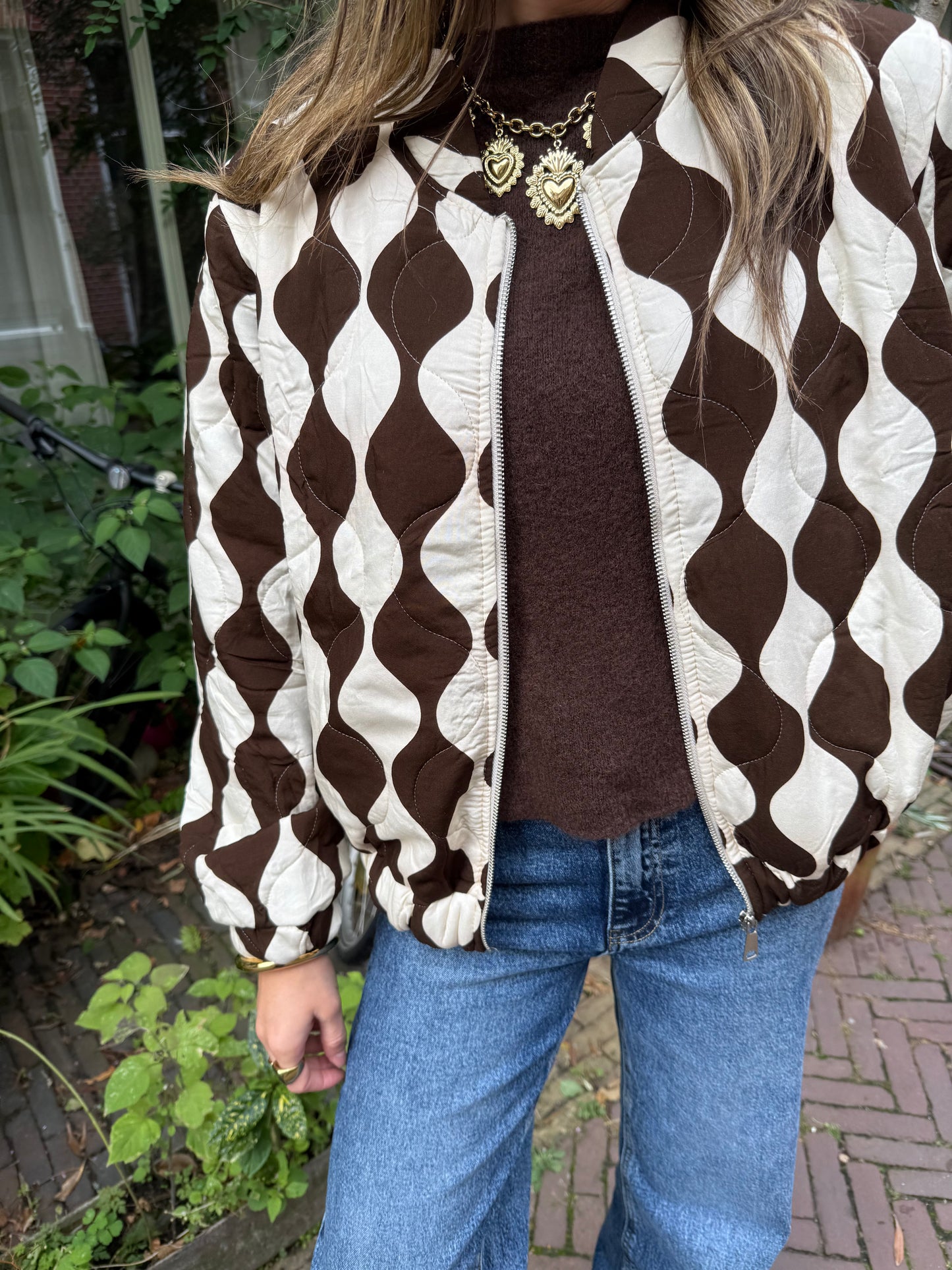 Olivia bomber chocolate brown