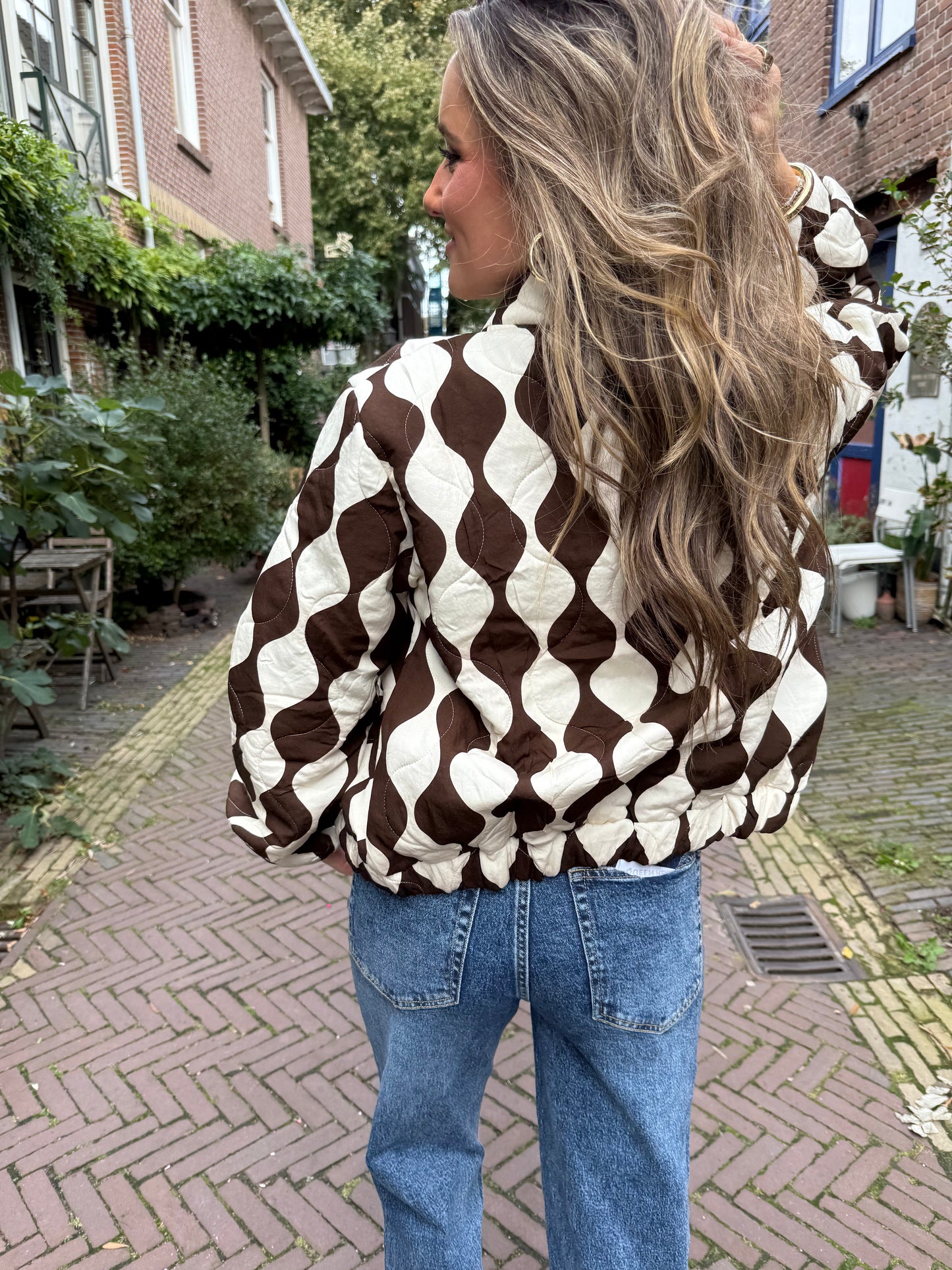 Olivia bomber chocolate brown