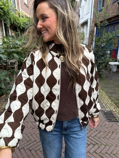 Olivia bomber chocolate brown