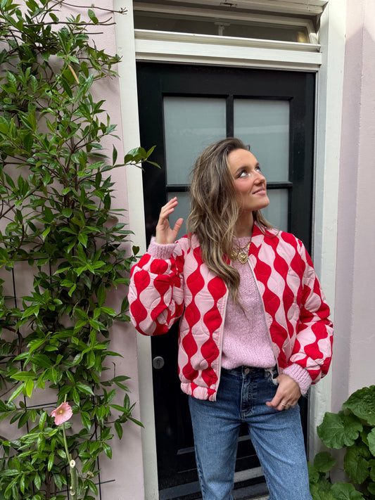 Olivia bomber pink/red