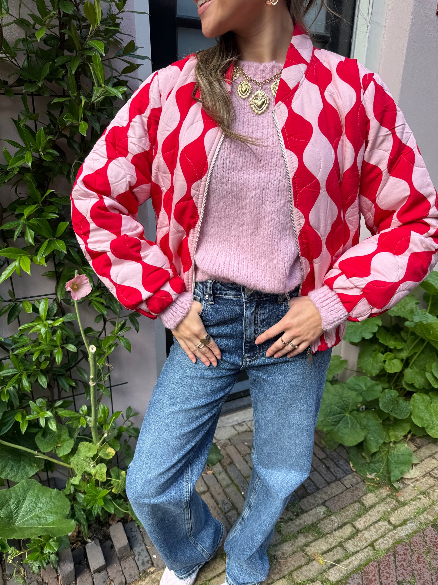Olivia bomber pink/red
