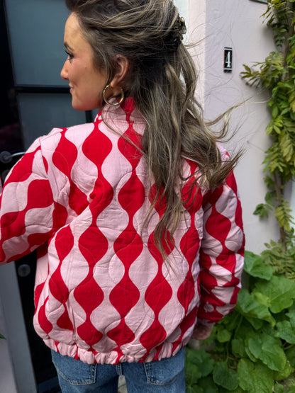 Olivia bomber pink/red