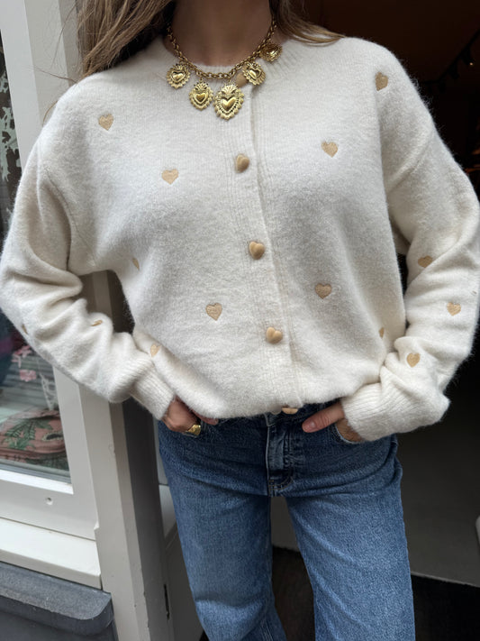 Lily hearts cardigan off white