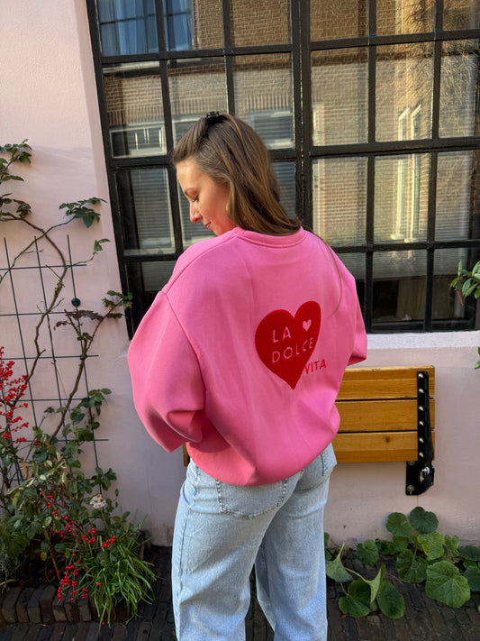 La dolce vita sweater roze