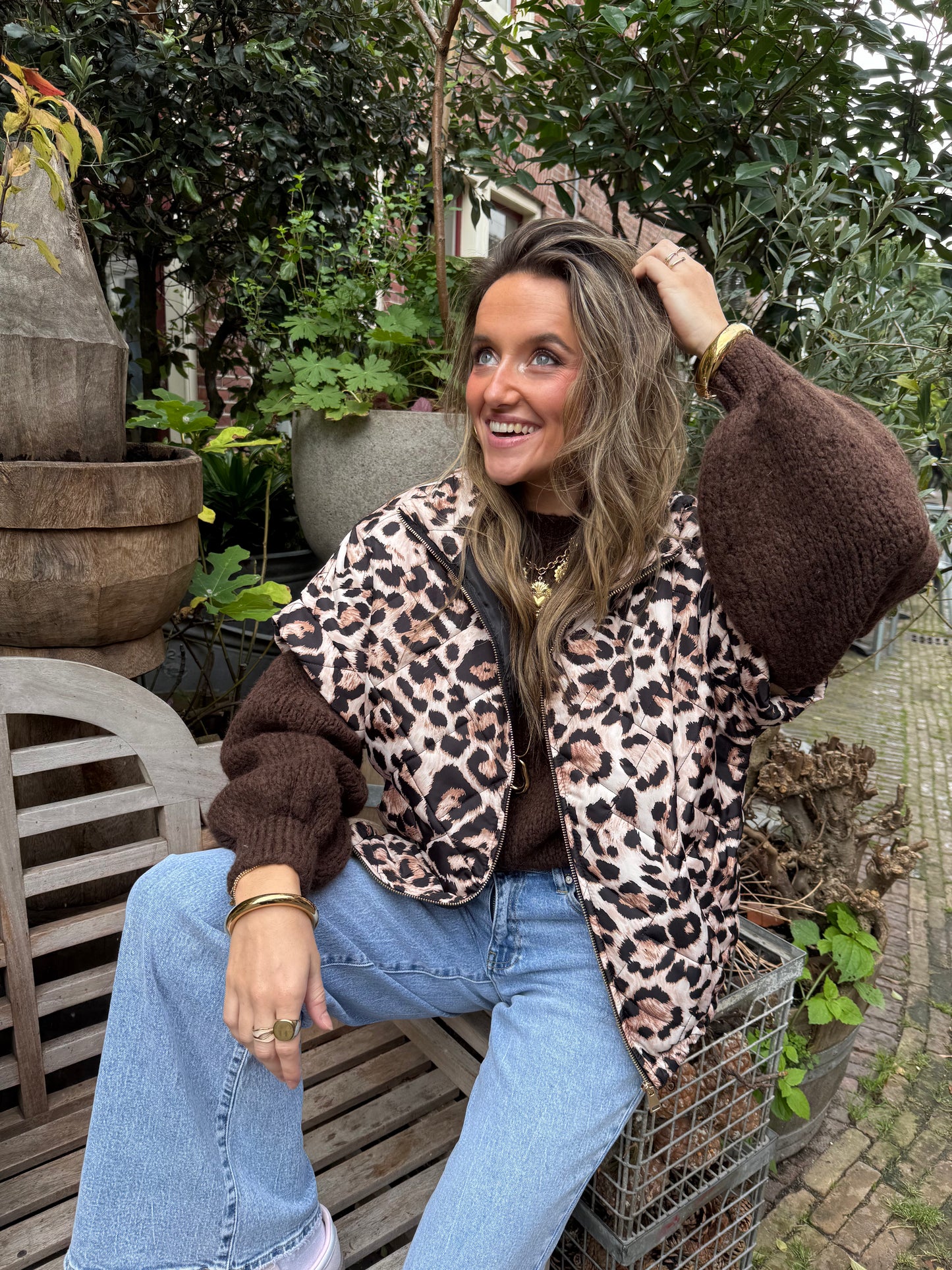 Coco bodywarmer leopard
