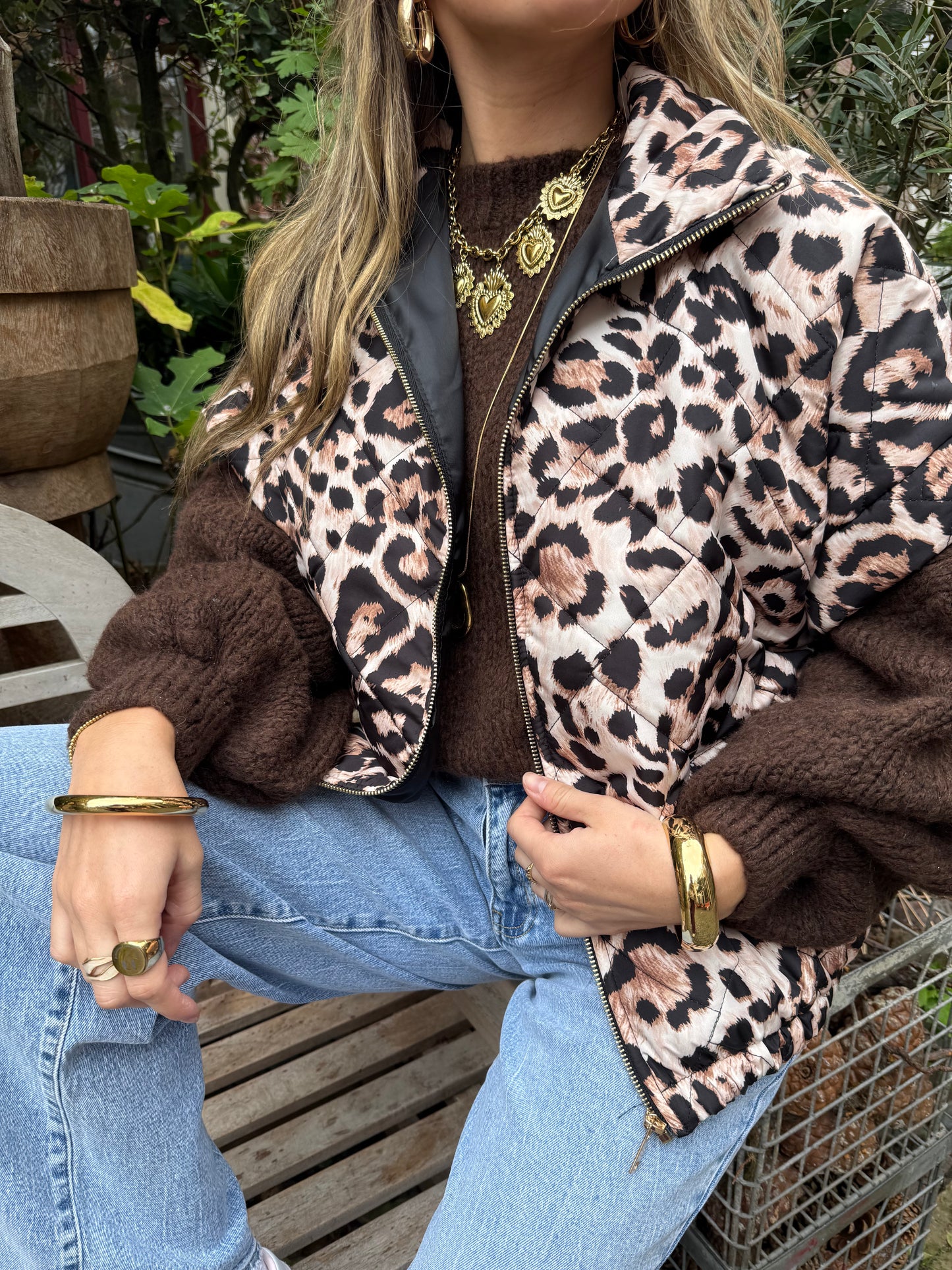 Coco bodywarmer leopard