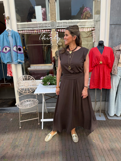 Harper set maxi rok en top katoen bruin