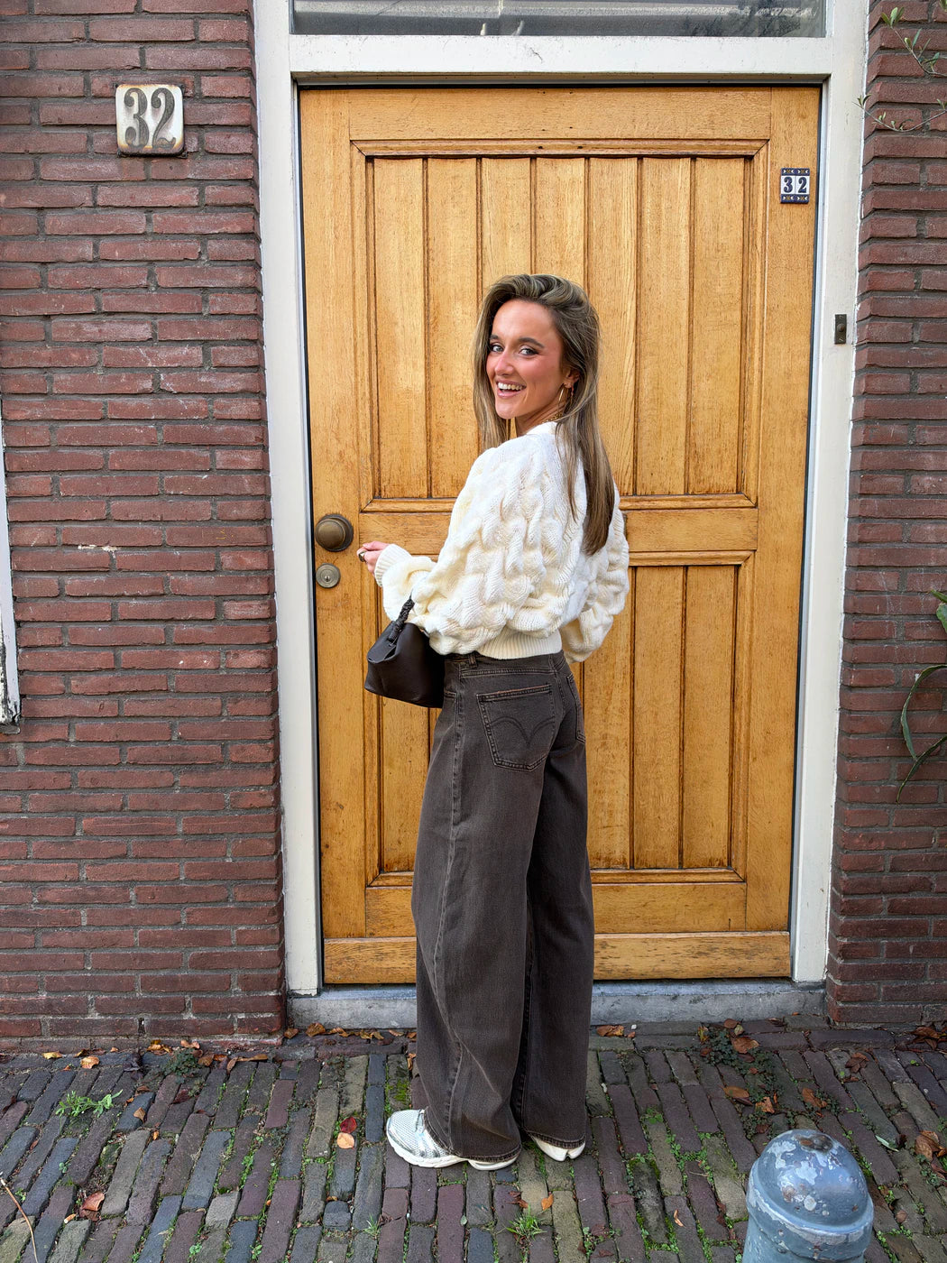 Alix barrel balloon jeans dark brown