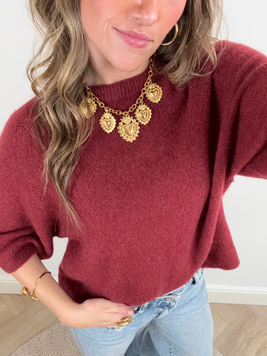 'Big hearts' ketting goud