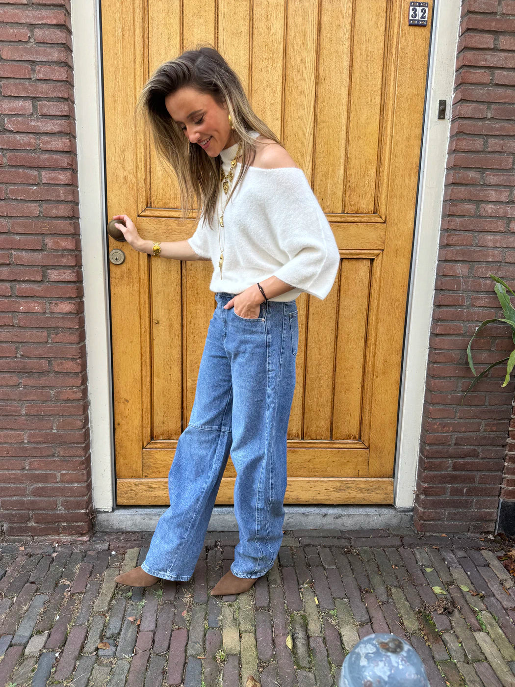 Kensi barrel jeans dark blue