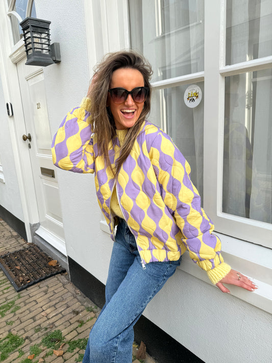 Olivia bomber purple/yellow