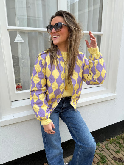 Olivia bomber purple/yellow