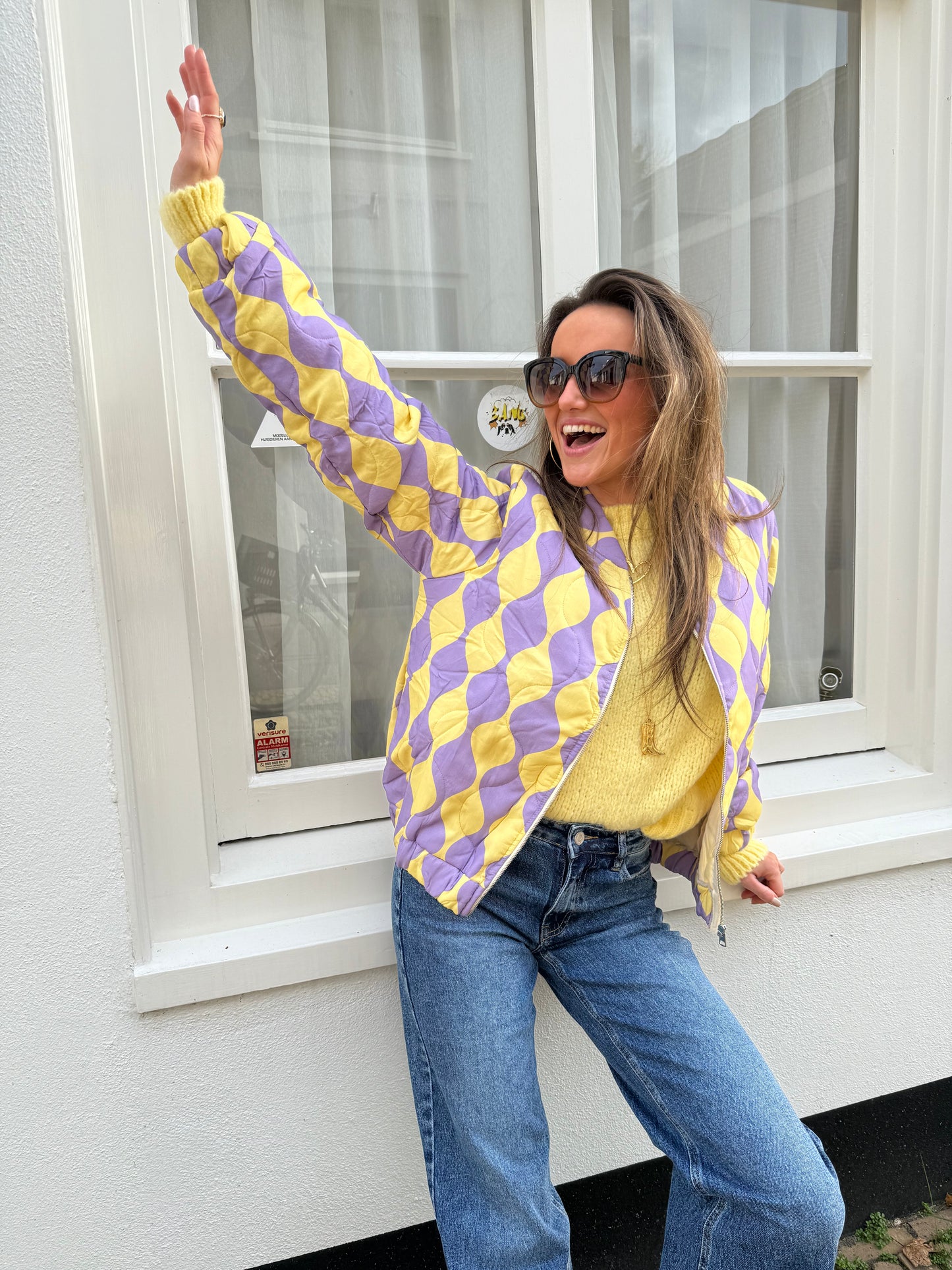 Olivia bomber purple/yellow