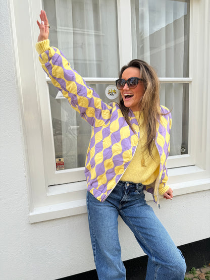 Olivia bomber purple/yellow